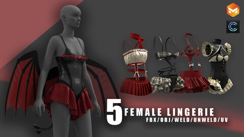 5 women's lingerie/clo3d/marveloue/anime/underwear