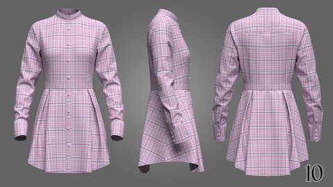 Shirt Dress 01 3D Model