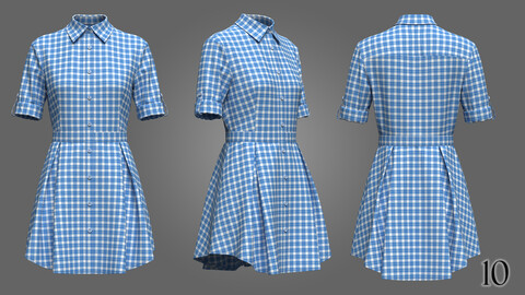 Shirt Dress 03 3D Model