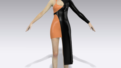 3d asymmetric dress