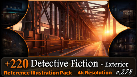 220 Detective Fiction Environment - Exterior Reference Pack | 4K | v.278