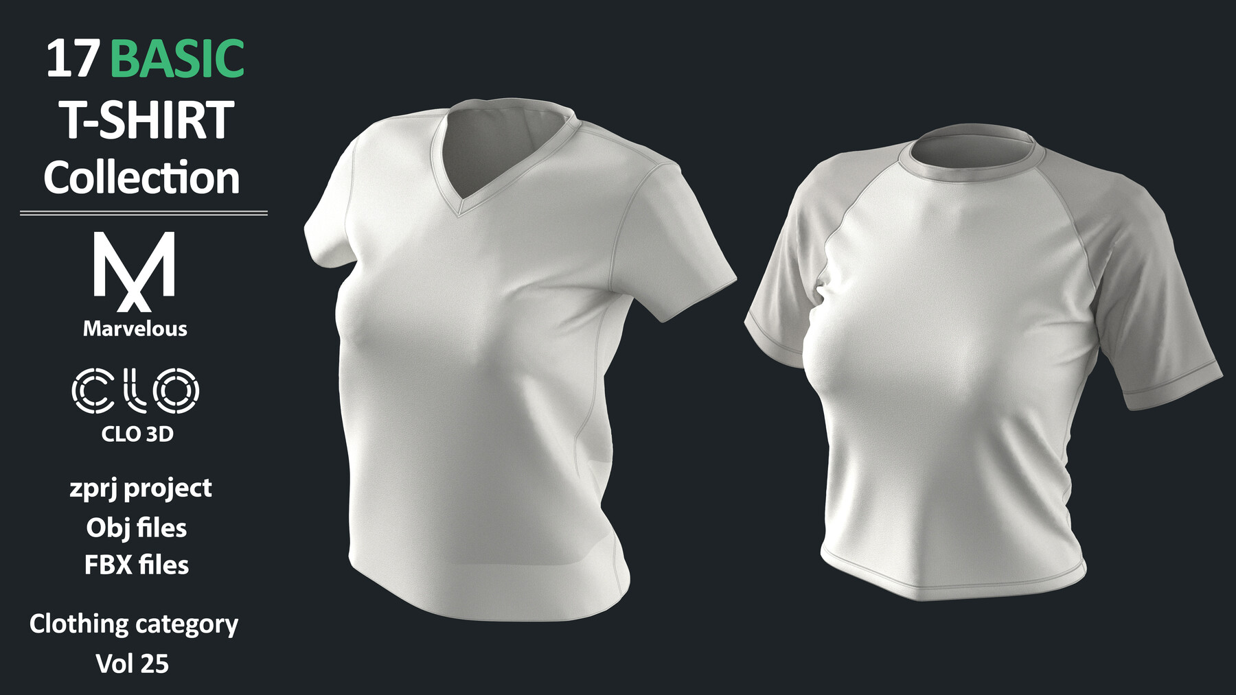 ArtStation - OVERSIZED T-SHIRTS PACK / zprj obj fbx