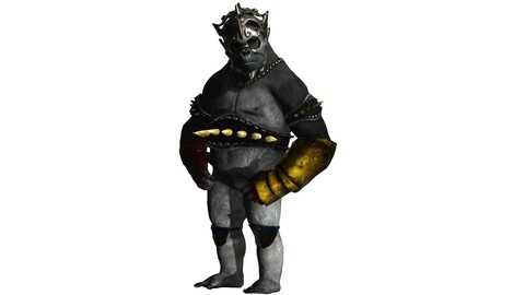 Character - Gorilla Alpha Warrior - Rigged + Blendshapes