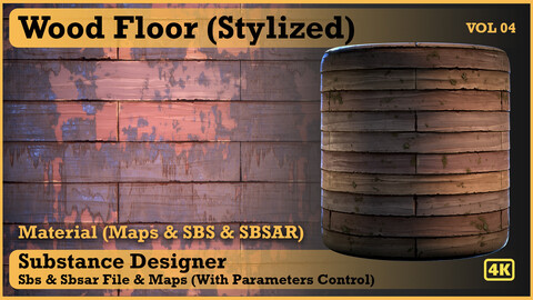 Wood Floor (stylized) - VOL 04 - SBS & SBsar & Maps