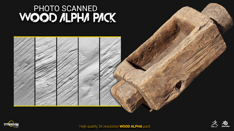 Photo Scanned Wood Alpha Pack | Realistic+Polished(Stylized)