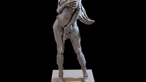 CyborgGirl Rem for 3d print ready