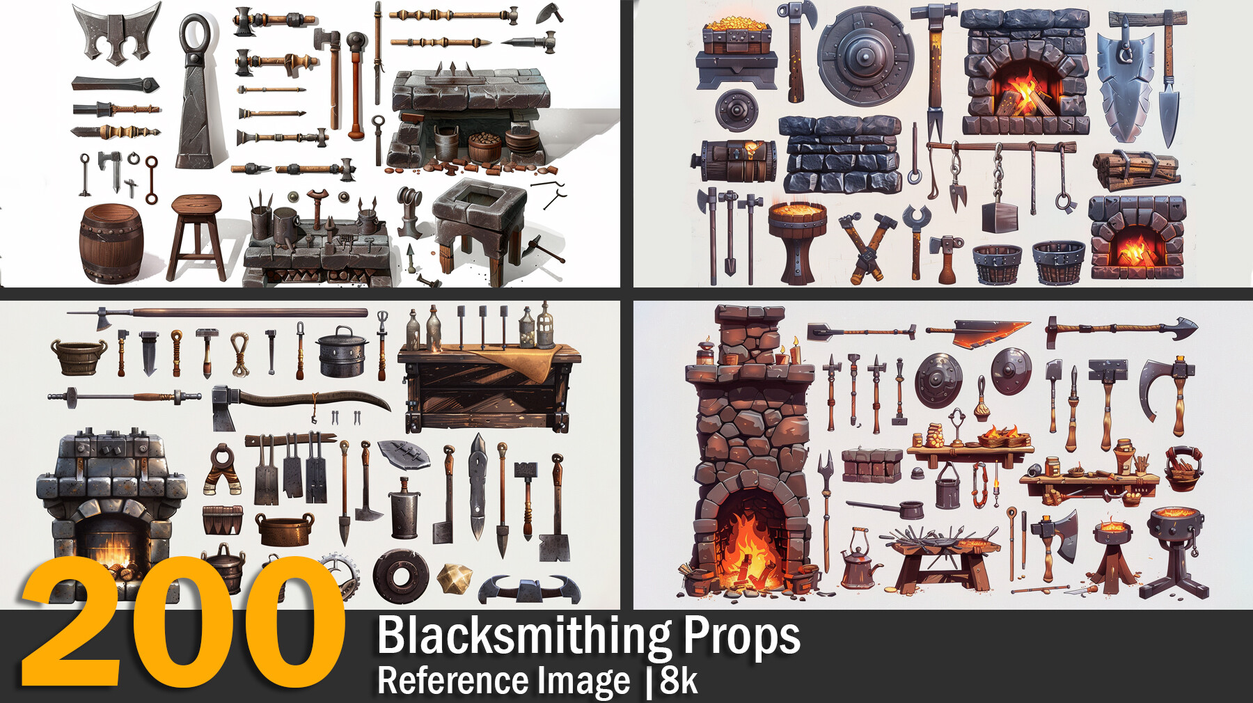 ArtStation - Blacksmithing Props | Reference Images | 8K | Artworks