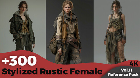+300 Rustic Female Character Concept (4k)