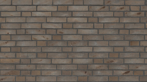 Brick Seamless Texture 2k (2048*2048) | EXR 5 | JPG 5 File Formats All Texture Apply After Object Look Like A 3D. (1K preview image)