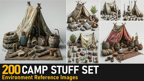 Camp Stuff Set|4K Reference Images