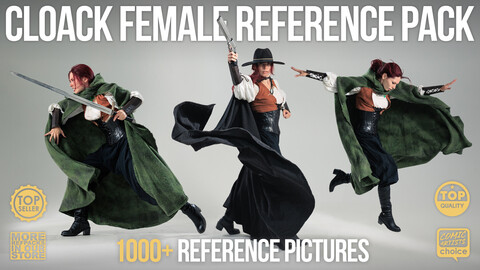 1000+ Cloak Female Reference Pack