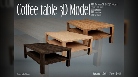 Coffee Table 01 - 3D Model -