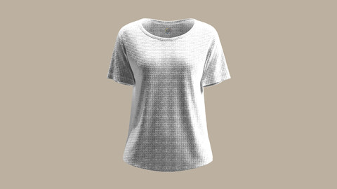 Women's velvet Embossed Textured T-shirt