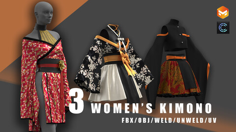 women's kimono/clo3d/marvelous/dress