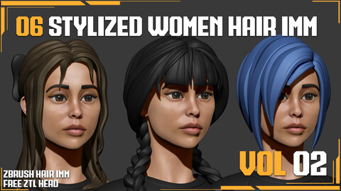 Stylized Women Hair IMM Vol02