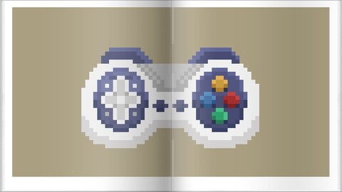 Old Pixel Art video game controller,joystick,games,pixelart,vector.