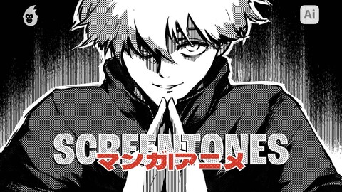 Manga Screentone Brushes for Illustrator