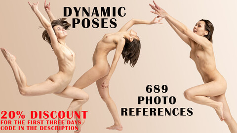 Dynamic poses 689 photo references 20% discount