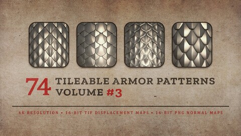 74 Tileable Armor Patterns Vol. 3