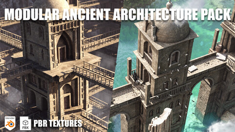 Modular Ancient Architecture-Temple Asset Pack