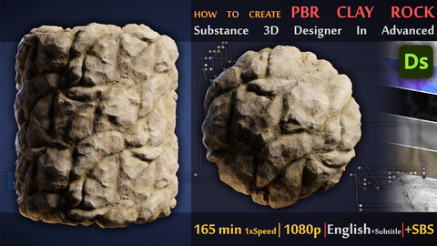 Craft your favorite materials | PBR Clay Rock Creation Procedurally in Substance 3D Designer