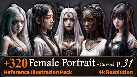 320 Female Portrait (Cursed) Reference Pack | 4K | v.31