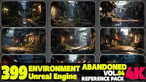 399 4K Abandoned City Environment Reference Pack Vol.04