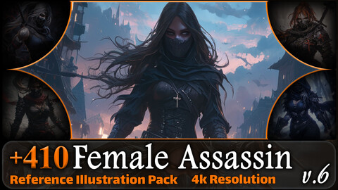 410 Female Assassin Reference Pack | 4K | v.6