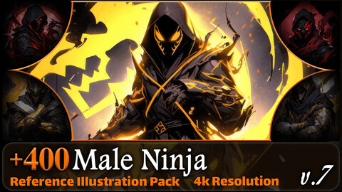 400 Male Ninja Reference Pack | 4K | v.7