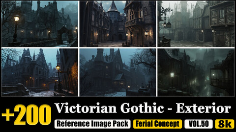 200 Victorian Gothic - Exterior Reference Image Pack v.50 |8K|