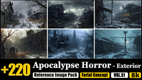 220 Apocalypse Horror - Exterior Reference Image Pack v.51 |8K|