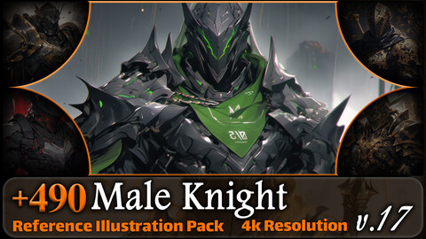 490 Male Knight Reference Pack | 4K | v.17