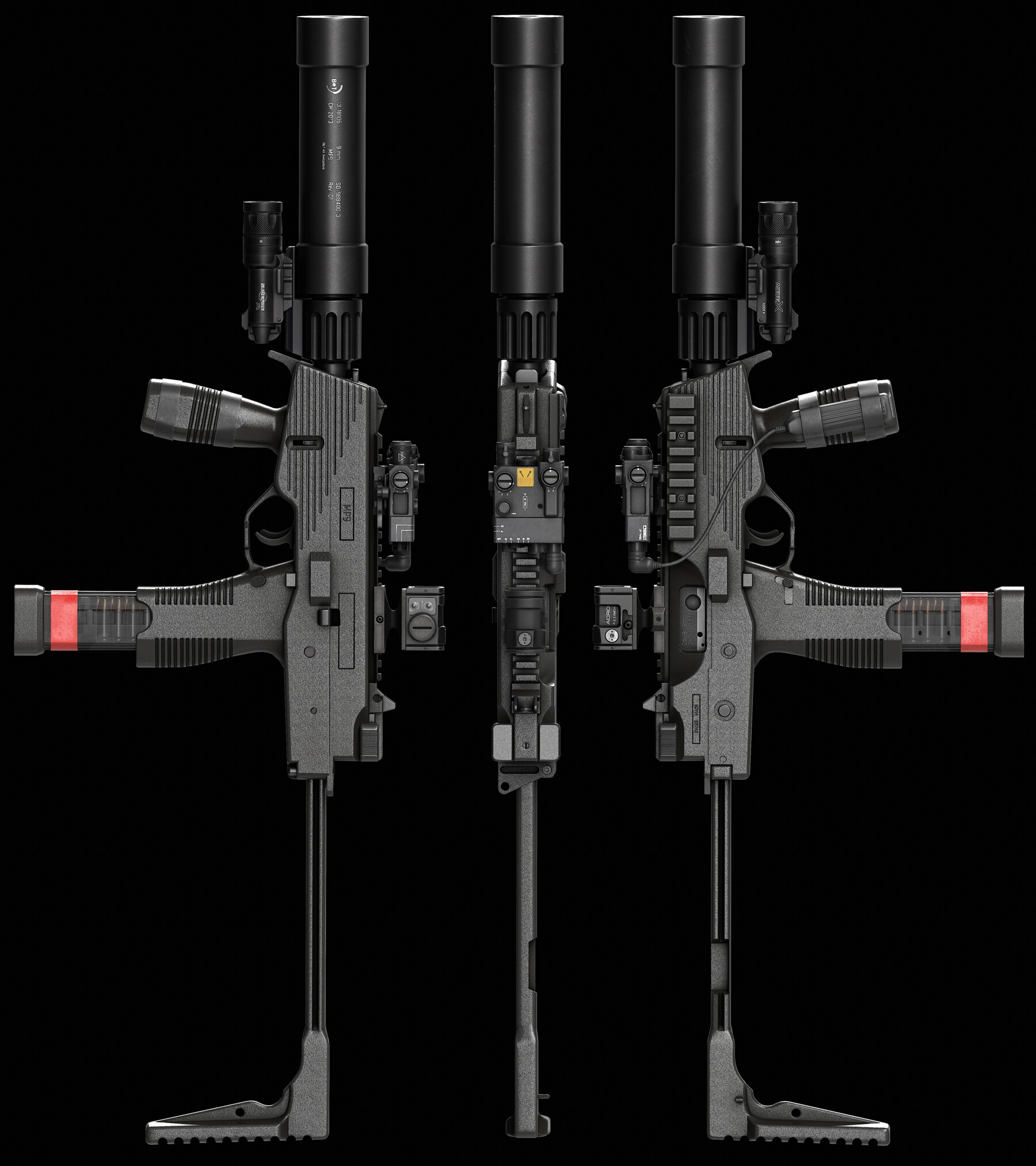 ArtStation - Brugger & Thomet MP9 V1 And V2 | Game Assets