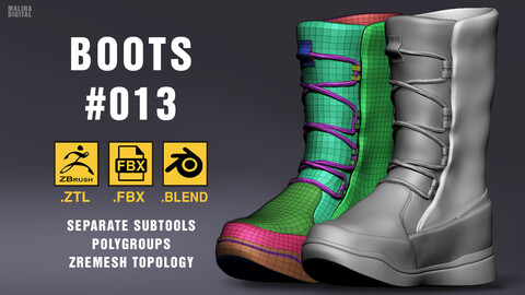 Boots #013. ZTL + FBX + BLEND