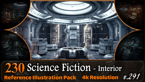 230 Science Fiction (Sci-Fi) Environment - Interior Reference Pack | 4K | v.291