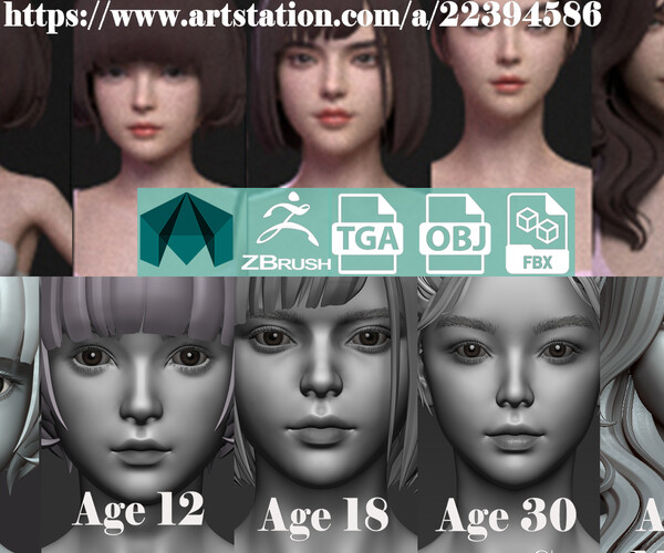 Artstation 5 Fine Looking Beautiful Female Basemesh From 6 To 40