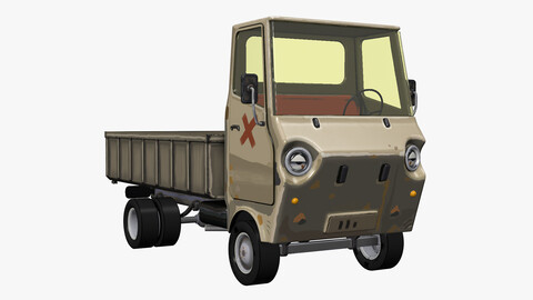 Cartoon Style Lorry 3D Model