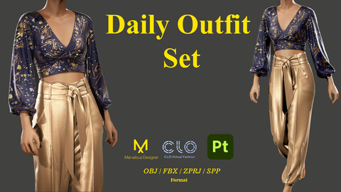 Daily Outfit Set / OBJ / FBX / ZPRJ / SPP