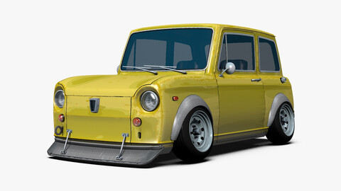 Slammed Car 3D Model