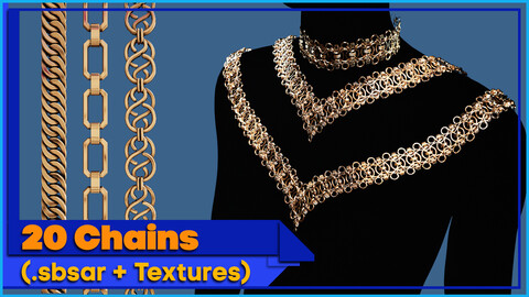 20 Chains (4k textures + .SBSAR)