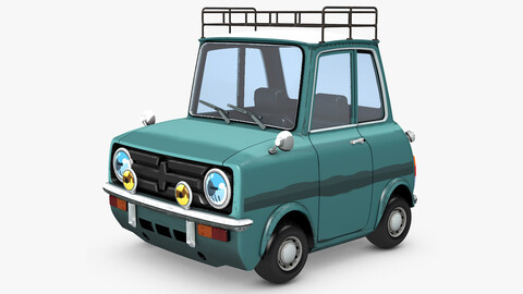 Cartoon Car 3D Model