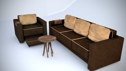 Sofa and armchair