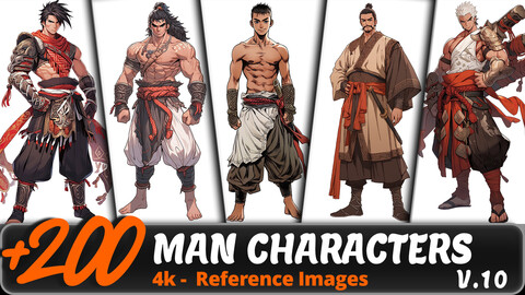 MAN CHARACTERS VOL. 10/ 4K/ Reference Image