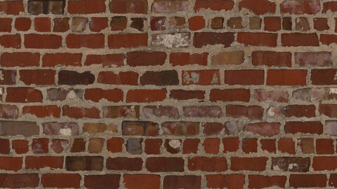 Brick Seamless Texture 2k (2048*2048) | EXR 5 | JPG 5 File Formats All Texture Apply After Object Look Like A 3D. (1K preview image)