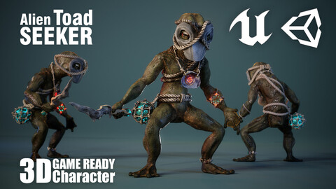 Alien Toad Seeker | RIGGED | Game Ready