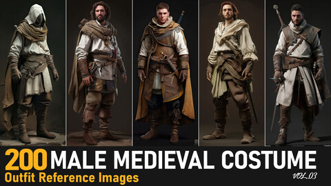Male Medieval Costume VOL.03|4K Reference Images