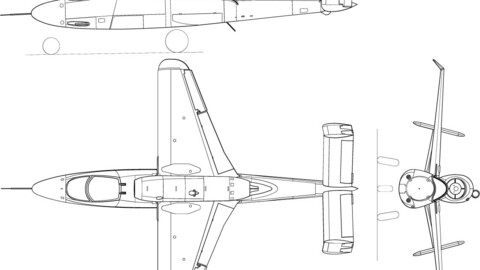 Heinkel He 162 3-view vector file