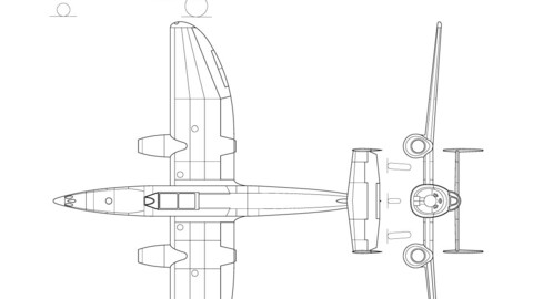 Heinkel He 280 3-view vector file