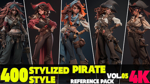 400 4K Stylized Pirate Reference Pack Vol.05