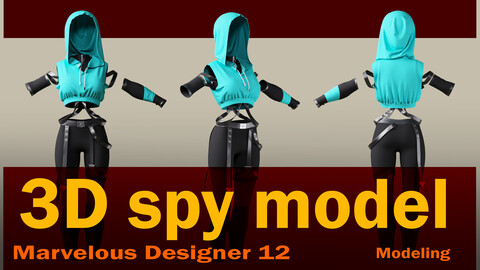spy model ( Project files:  *zprj  *OBJ  *FBX  *PDF )